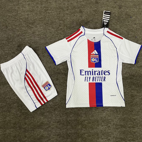 2025-26 Lyon Home Kids Soccer Jersey