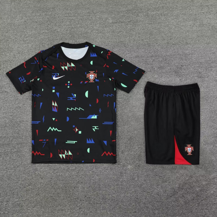24-25 Portugal Black Training Short Suit