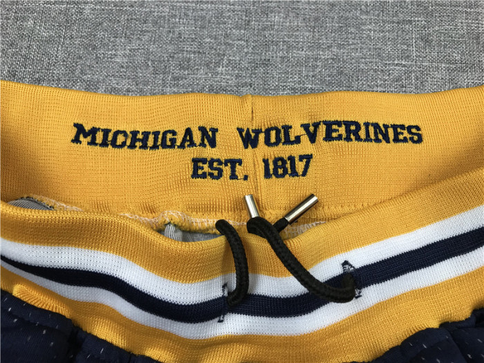 Michigan Dark blue City Edition Top Quality NBA Pocket Pants * 密歇根