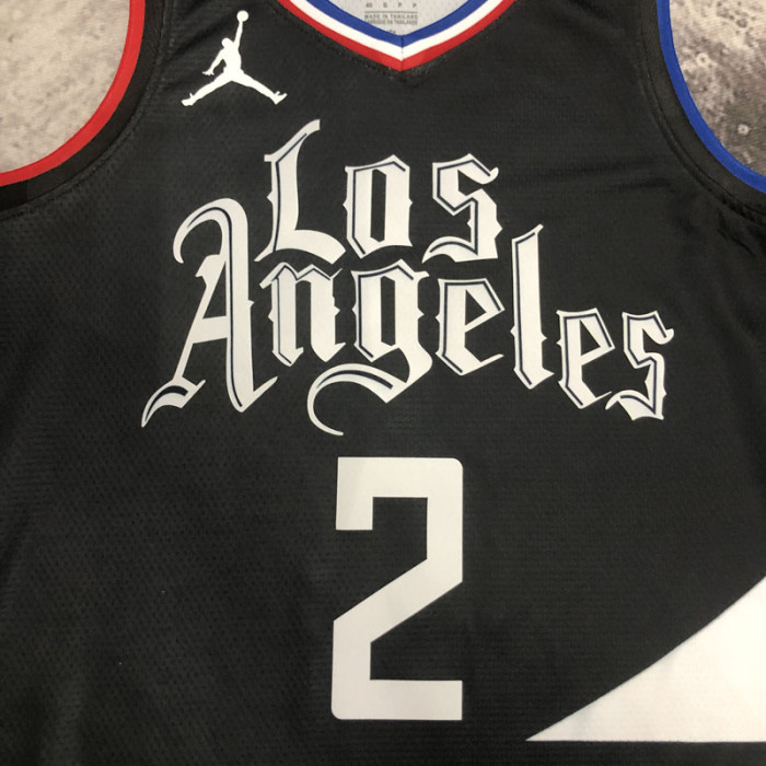 22-23 Clippers LEONARD #2 Black Top Quality Hot Pressing NBA Jersey (Trapeze Edition)