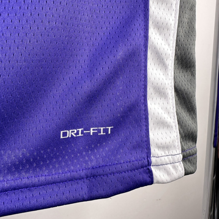 22-23 KINGS SABONIS #10 Purple Away Top Quality Hot Pressing NBA Jersey(V领）