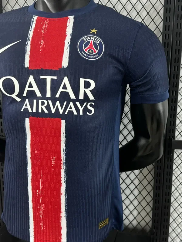 24-25 PSG Home champions Of Europe 25 ICI C'ESTParis Player Version Soccer Jersey带星