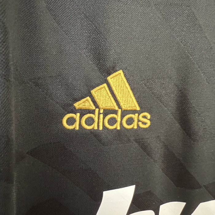 2011-2012 RMA Away Black Long Sleeve Retro Soccer Jersey (长袖) (钢印)