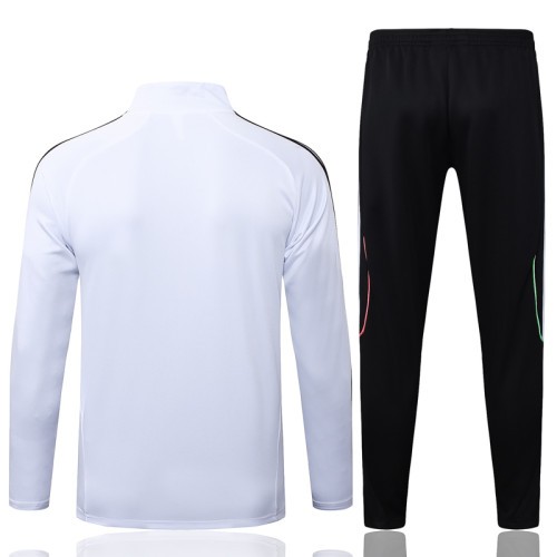 2025-26 JUV White Kids Half Pull Tracksuit #E2599(童)(半拉链)