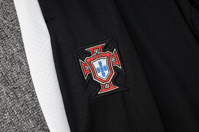 25-26 Portugal Black green Half Pull Tracksuit #B2507(半拉链)