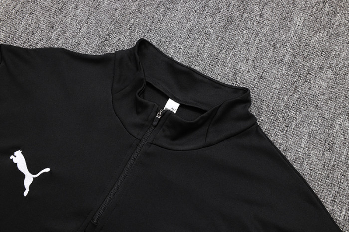 2025-26 Man City Black Half Pull Tracksuit (半拉链）