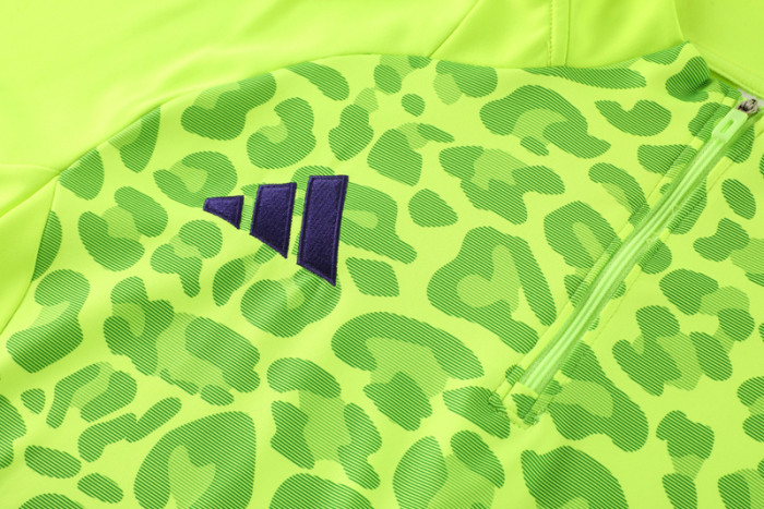 2025 AD Fluorescent green Half Pull Tracksuit #AB08 (半拉链)