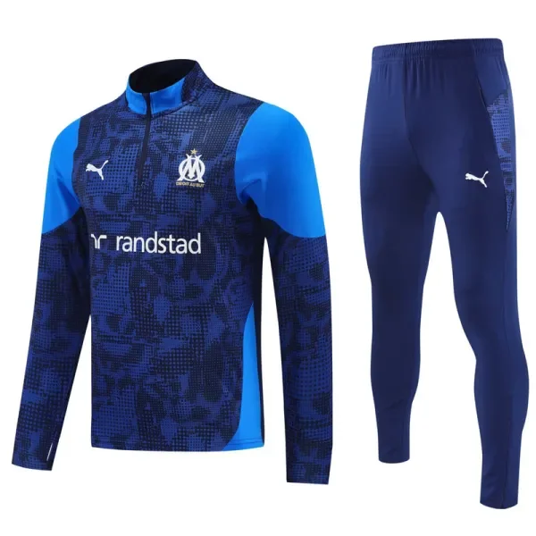 2025-26 Marseille Royal blue Half Pull Tracksuit (半拉链)