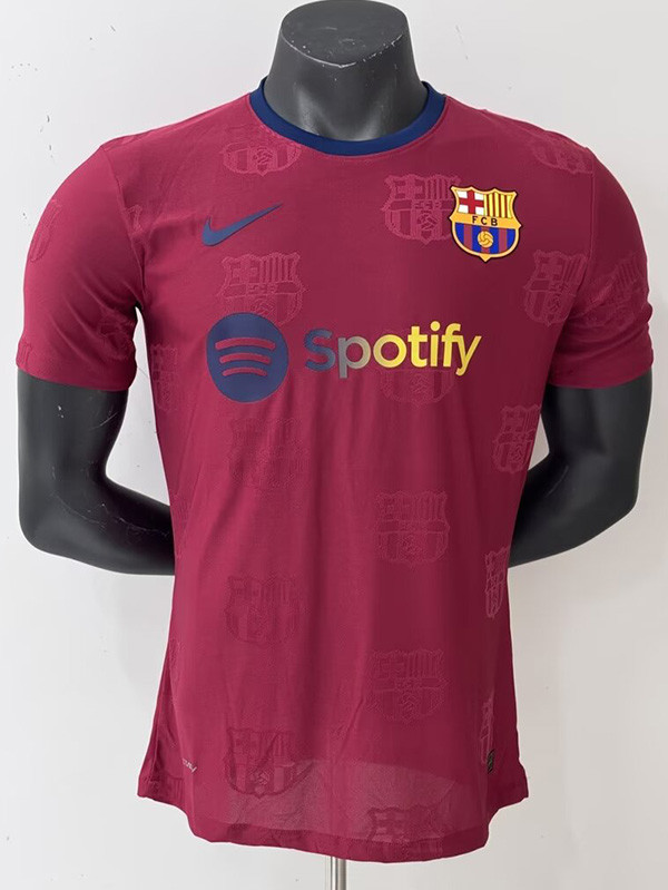 25-26 BAR Brown Red Special Edition Player Version Training Shirts (标队印花)