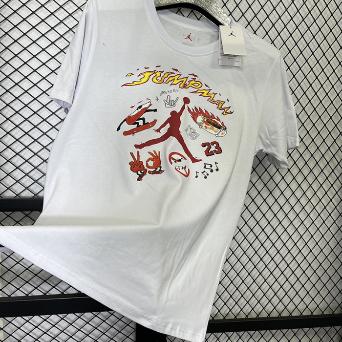 T267 Jordan White High Quality Casual T-Shirt