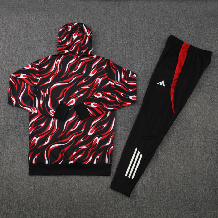 2025-26 Man Utd Red Black Hoodie Tracksuit (卫衣套装