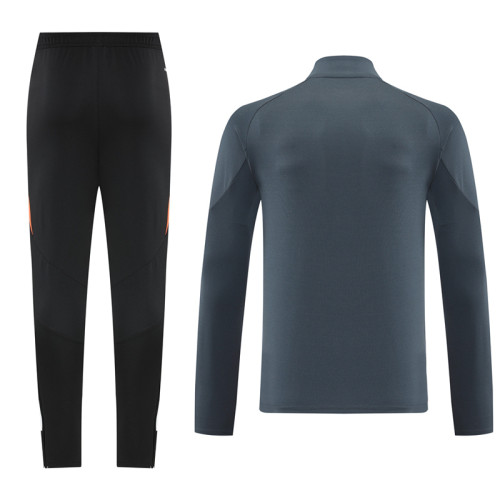 2025 AD Dark gray Half Pull Tracksuit #AB08 (半拉链)