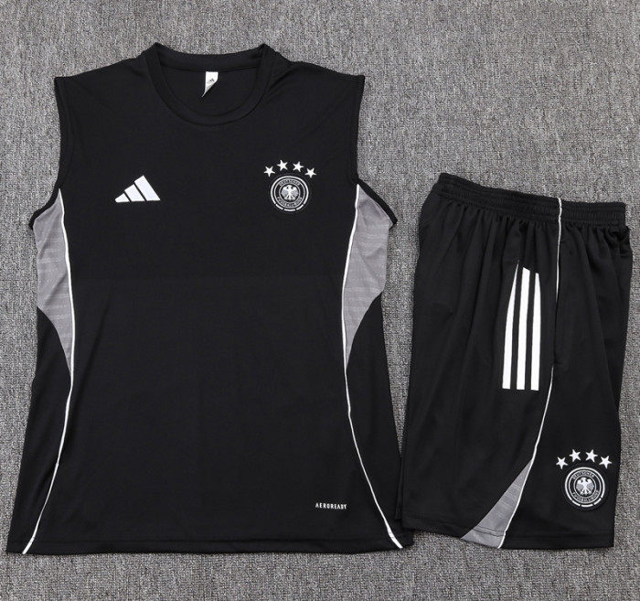 25-26 Germany Black Tank top and shorts suit #D25165