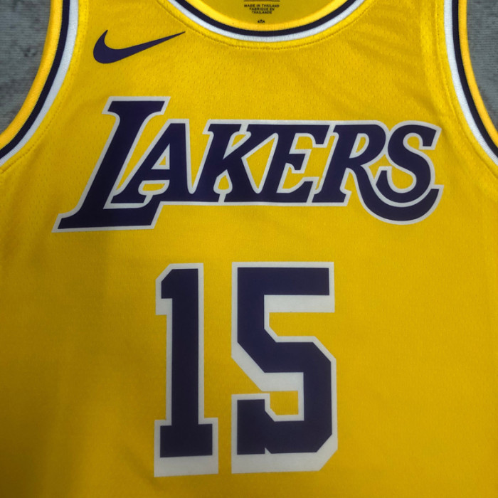 22-23 LAKERS REAVES #15 Yellow Top Quality Hot Pressing NBA Jersey(圆领)