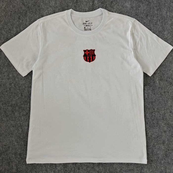 25-26 BAR White High Quality Casual T-shirt #圆领红标