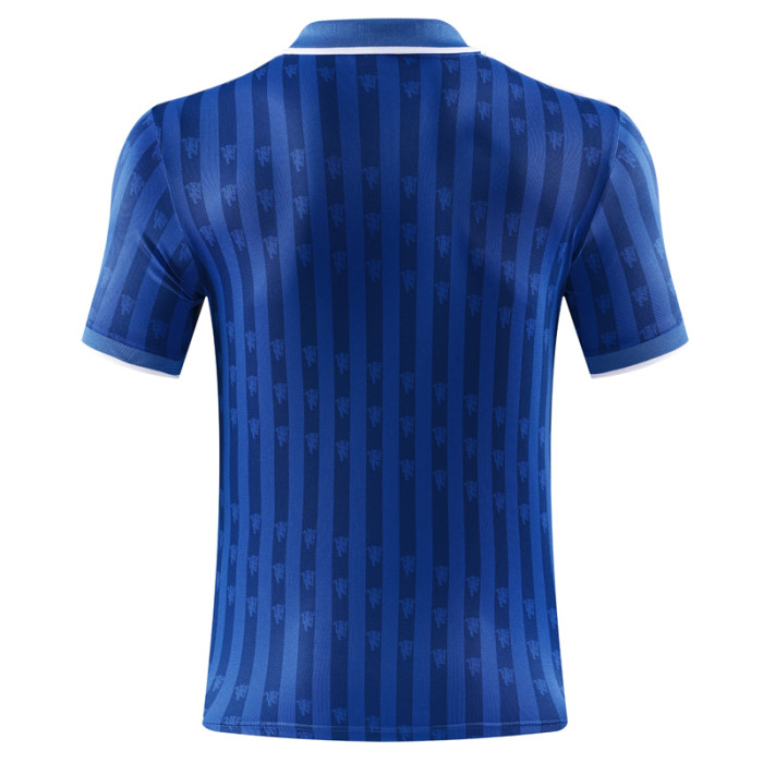 25-26 Man Utd Blue Polo Short Sleeve