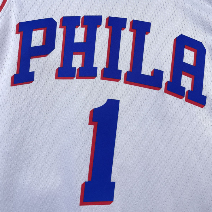 22-23 76ERS HARDEN #1 White Top Quality Hot Pressing NBA Jersey