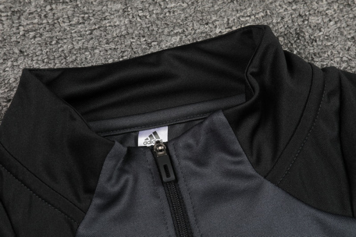 24-25 Man Utd Dark gray Kids Half Pull Tracksuit (童装)(半拉链)