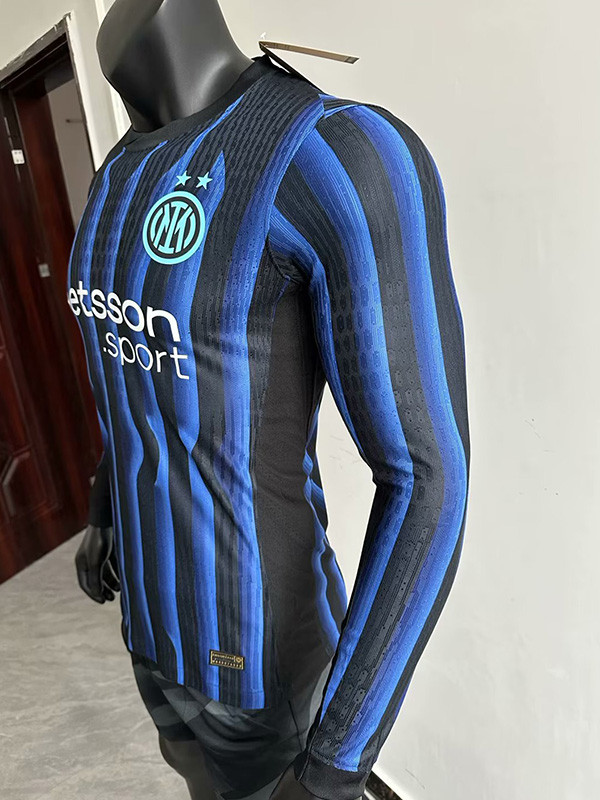 25-26 INT Home Long Sleeve Player Version Soccer Jersey (长袖球员)(前带广告)