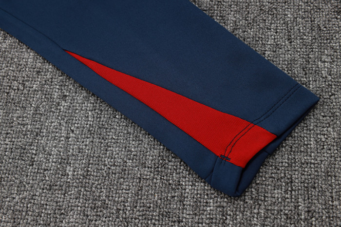 2024 NK Royal Blue Half Pull Tracksuit #05(半拉链)(红色领)