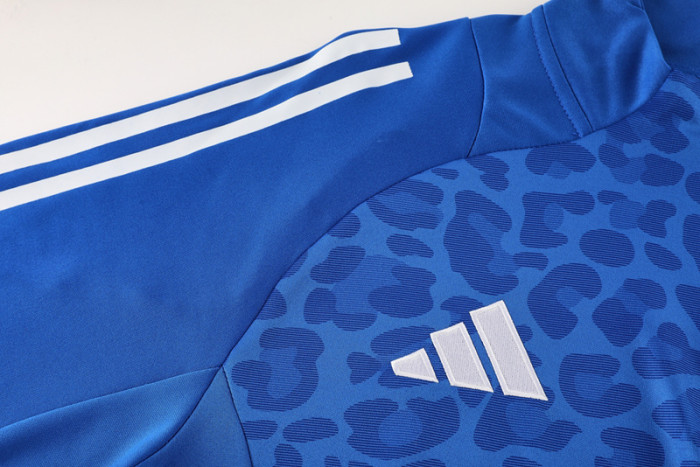 2024 AD Fancy blue Half Pull Tracksuit #AB08 (半拉链)
