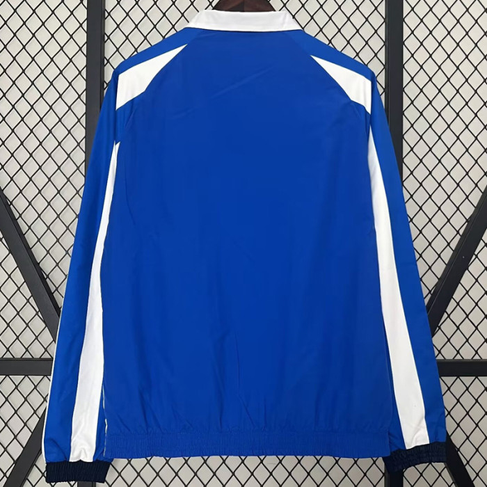 24-25 Porto Blue & White Double Sided Windbreaker (双面风衣)