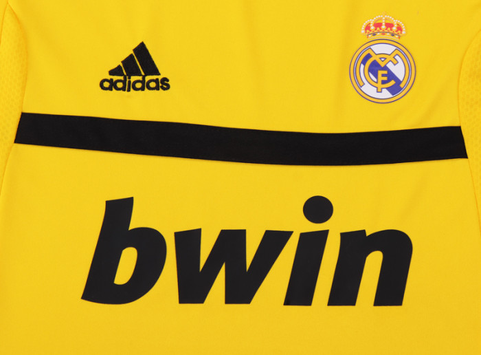 2011-2012 RMA Yellow GoalKeeper Kids Retro Soccer Jersey
