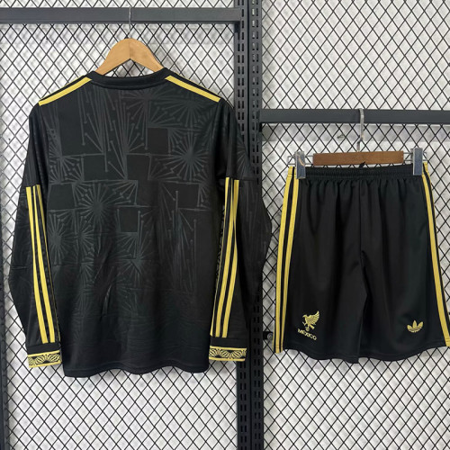 25-26 Mexico Gold Cup Black Long Sleeve Kids Soccer Jersey (长袖)