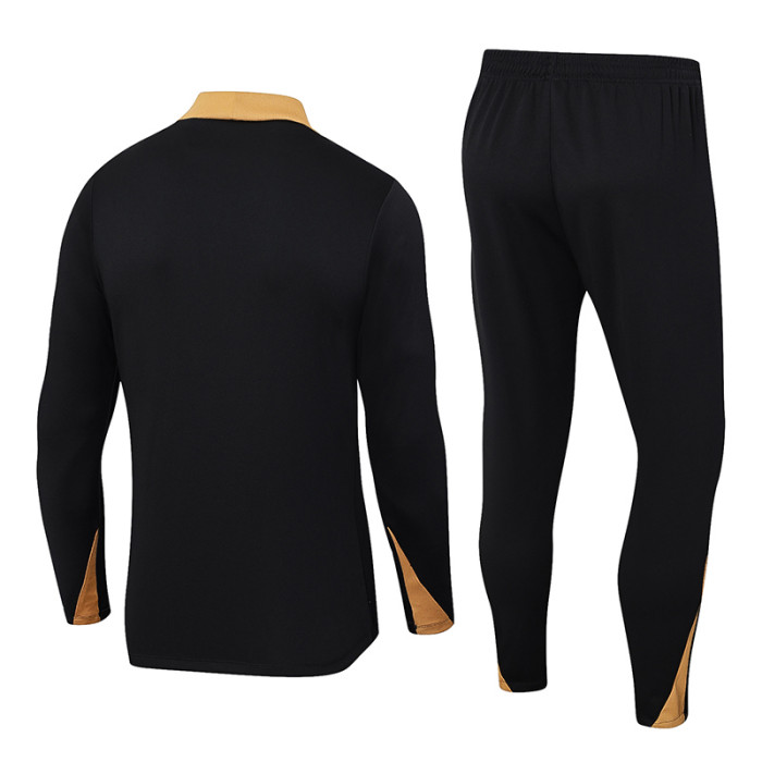 24-25 PSG Black Half Pull Tracksuit (半拉链)