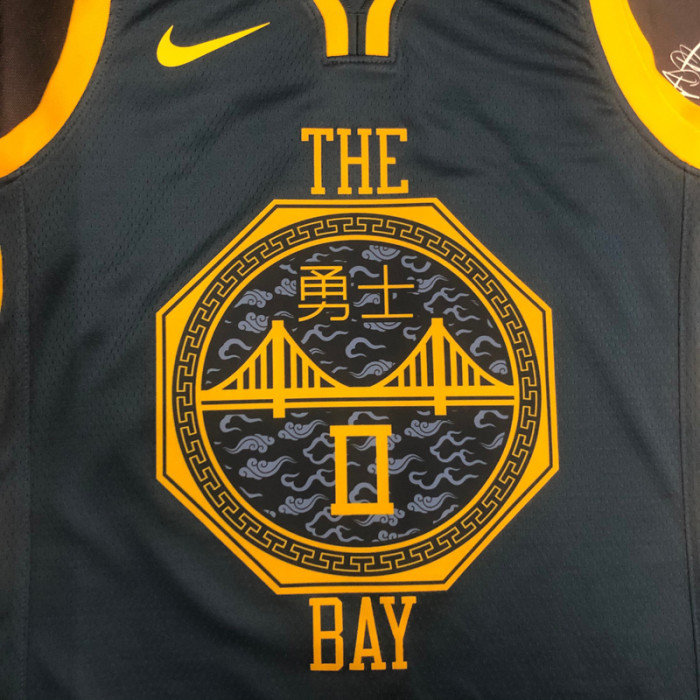 2018 WARRIORS PAYTON II #0 Black Gray Top Quality Hot Pressing NBA Jersey