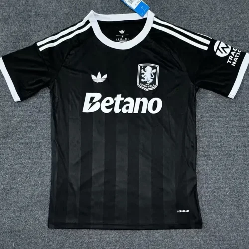 25-26 Aston Villa Black Goalkeeper Soccer Jersey