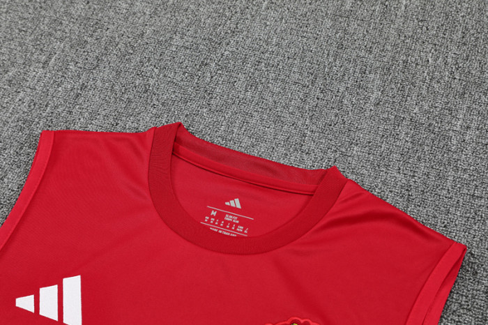 2025-26 Man Utd Red Tank top and shorts suit