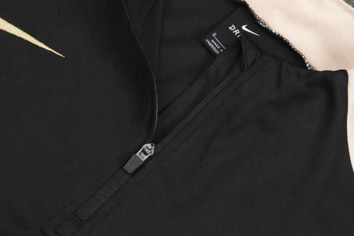 2024 NK Black Kids Half Pull Tracksuit (童装)(半拉链)
