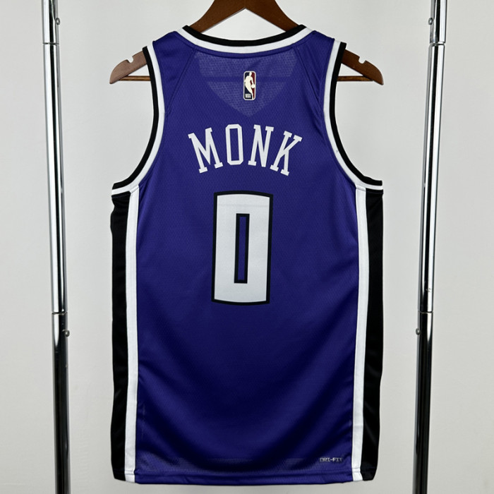 24-25 KINGS MONK #0 Purple Retro Top Quality Hot Pressing NBA Jersey(V领）