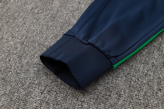 24-25 Italy Royal blue Hoodie Half Pull Tracksuit #F597半拉连帽