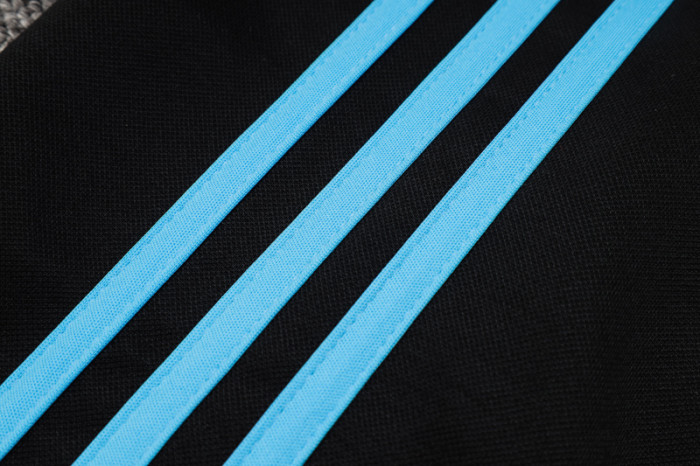 24-25 Argentina Black Hoodie Half Pull Tracksuit #F593半拉连帽