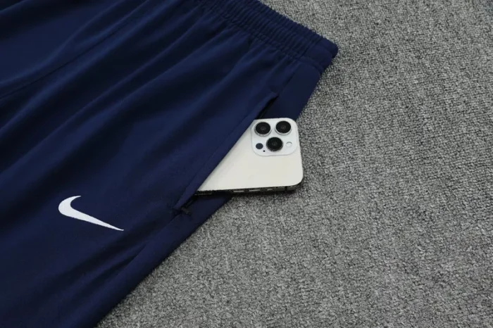 2025-26 PSG Fancy blue Half Pull Tracksuit (半拉链)