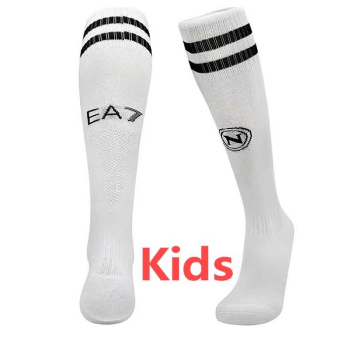 24-25 Napoli Away White Kids Socks(儿童)