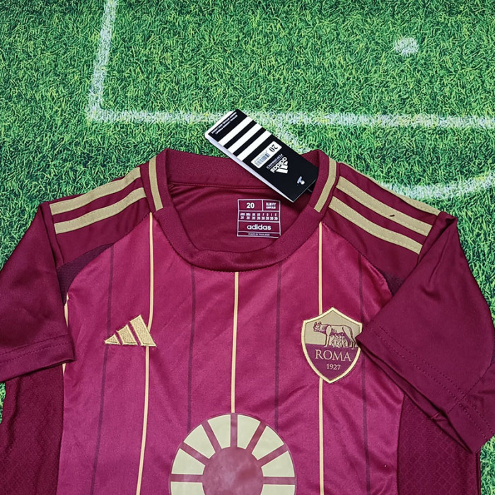 24-25 Roma Home Kids Soccer Jersey