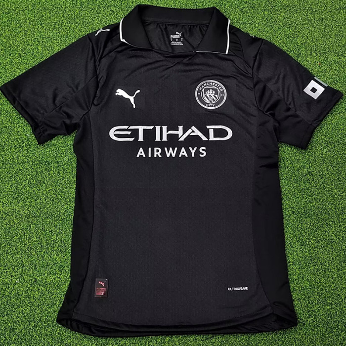 25-26 Man City Black Player Version Soccer Jersey