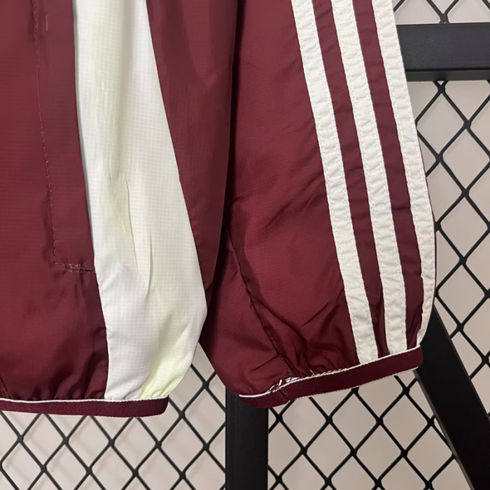 24-25 Mexico Red & White Double Sided Windbreaker (双面风衣)(刺绣)
