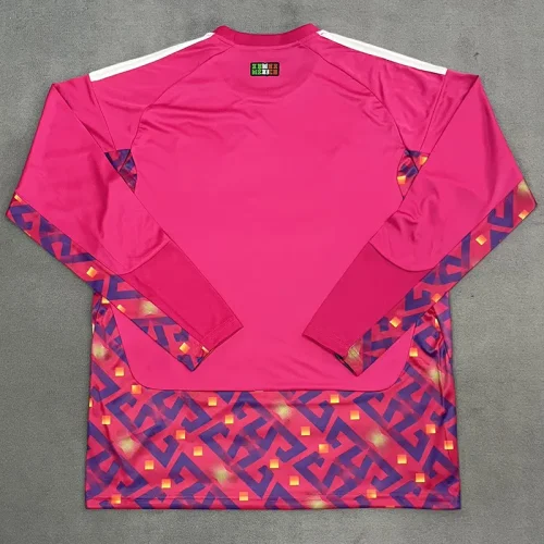 26-27 Mexico Pink Red Goalkeeper Long Sleeve Soccer Jersey (长袖)