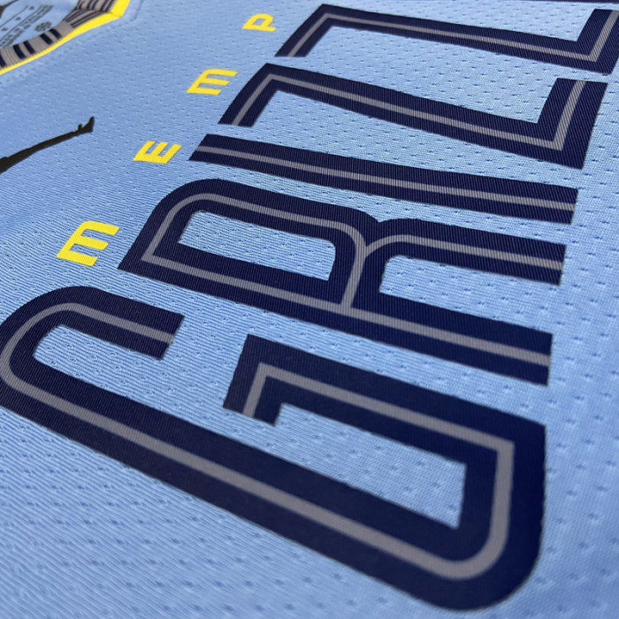 22-23 GRIZZLIES MORANT #12 Blue Top Quality Hot Pressing NBA Jersey (Trapeze Edition)