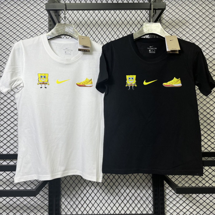 T124 NK Black High Quality Casual T-Shirt #海绵宝宝