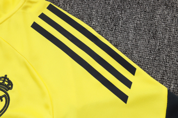 2025-26 RMA Yellow Kids Half Pull Tracksuit #E25114(童装)(半拉链)