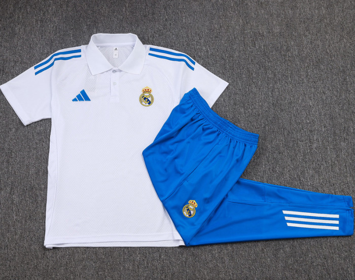 2025-26 RMA White Polo Tracksuit #C2552
