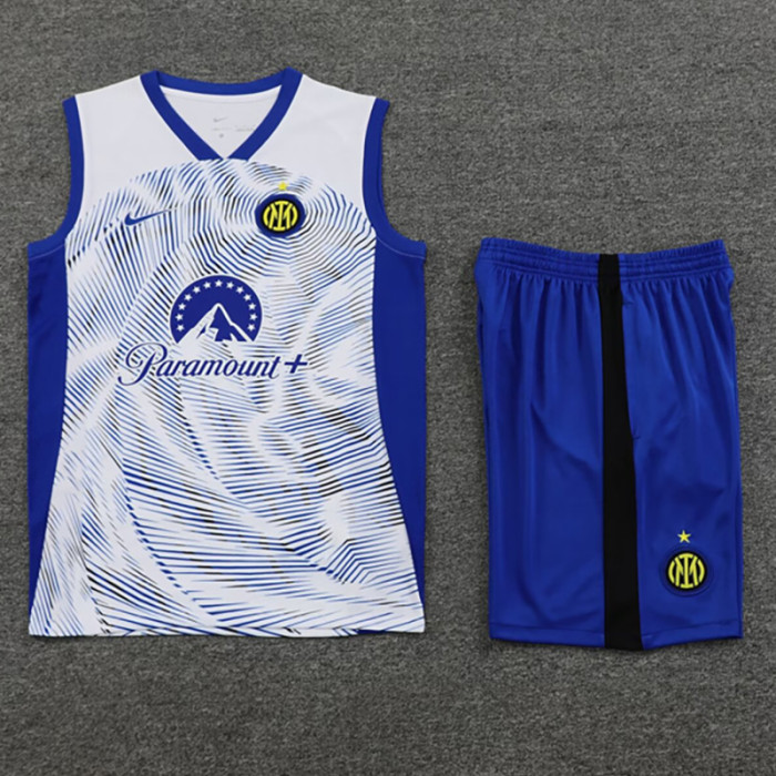 24-25 INT White Tank top and shorts suit (条纹)