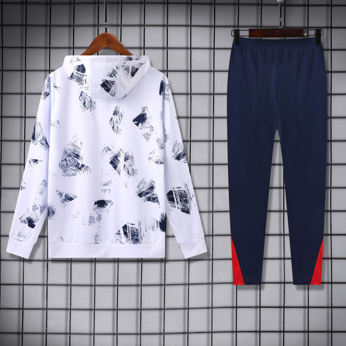 24-25 PSG White Hoodie Tracksuit (卫衣套装)