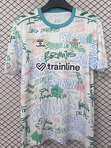 2025-26 Real Betis White Graffti Training Shirts