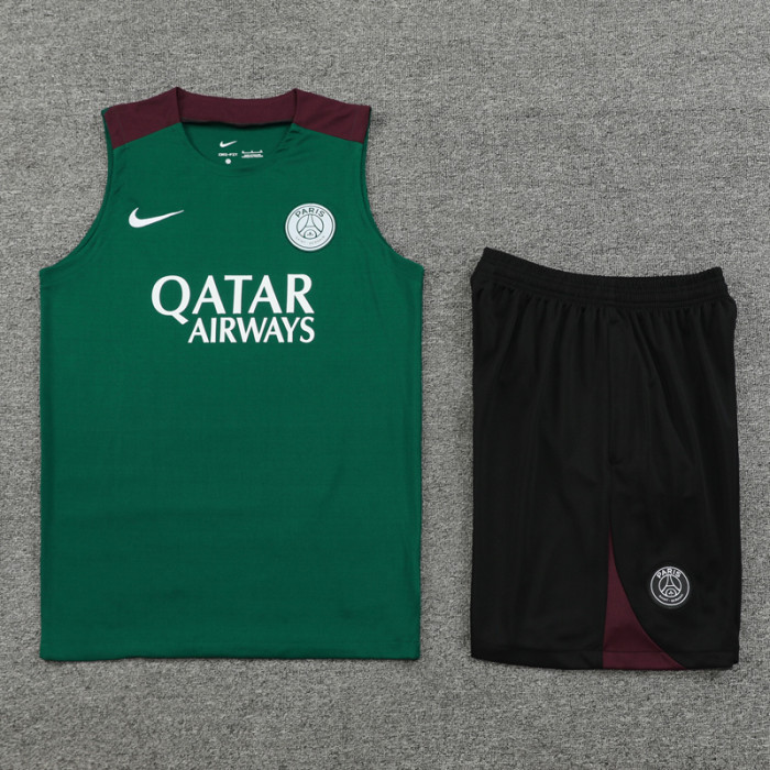 24-25 PSG Green Tank top and shorts suit